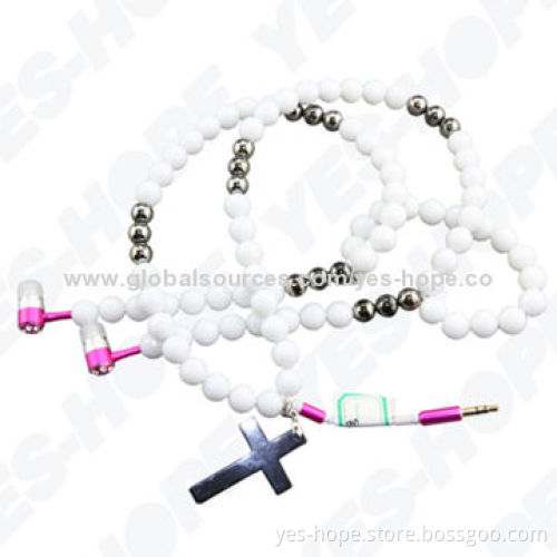 In-ear Style Cute Necklace Earphones with 20-20kHz Frequency Response